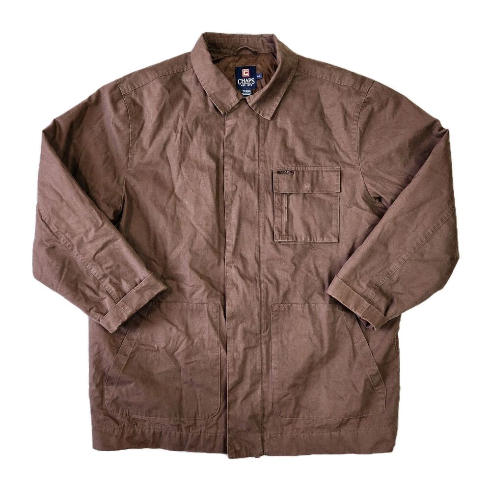 Chaps Chore Coat Mens L Quilted Yellowstone Outdoors Gorpcore Business Casual